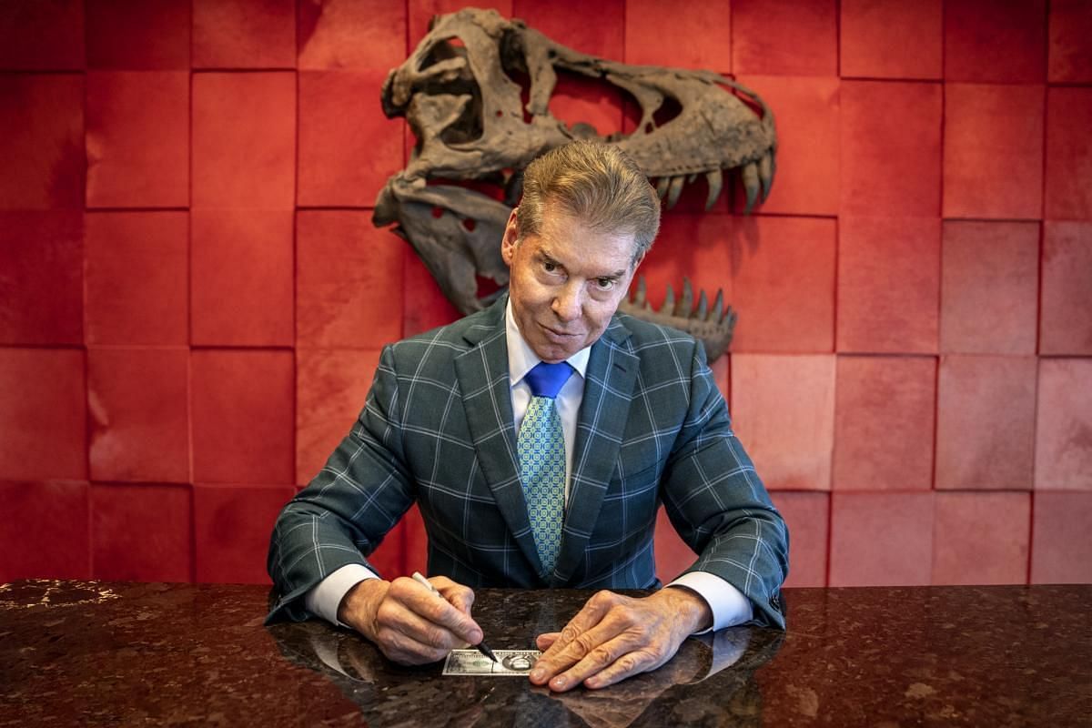 Vince McMahon in his office